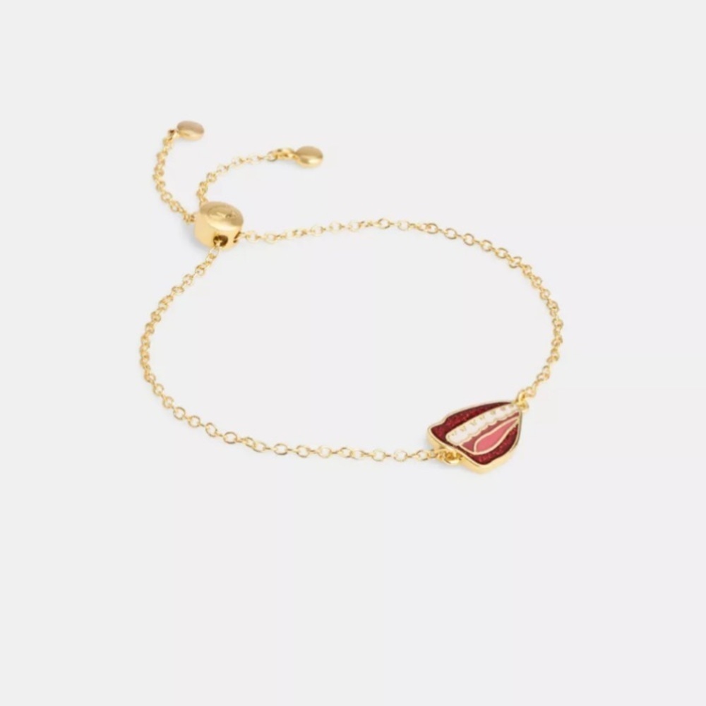 NWT Coach X Tom Wesselmann Lips Slider Bracelet